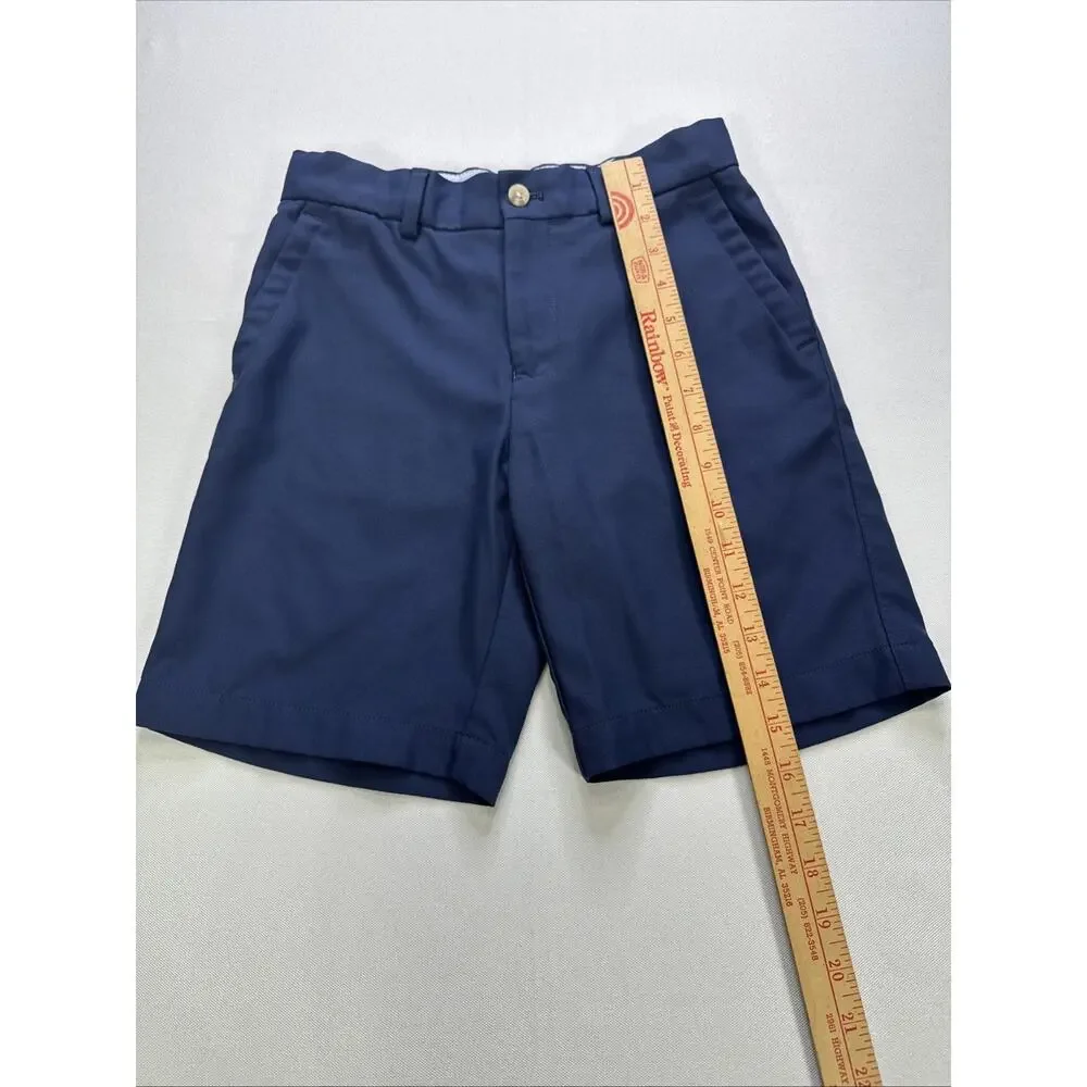 Peter Millar Salem Performance Boy's Size M Navy Blue Kids Golf Shorts Chino